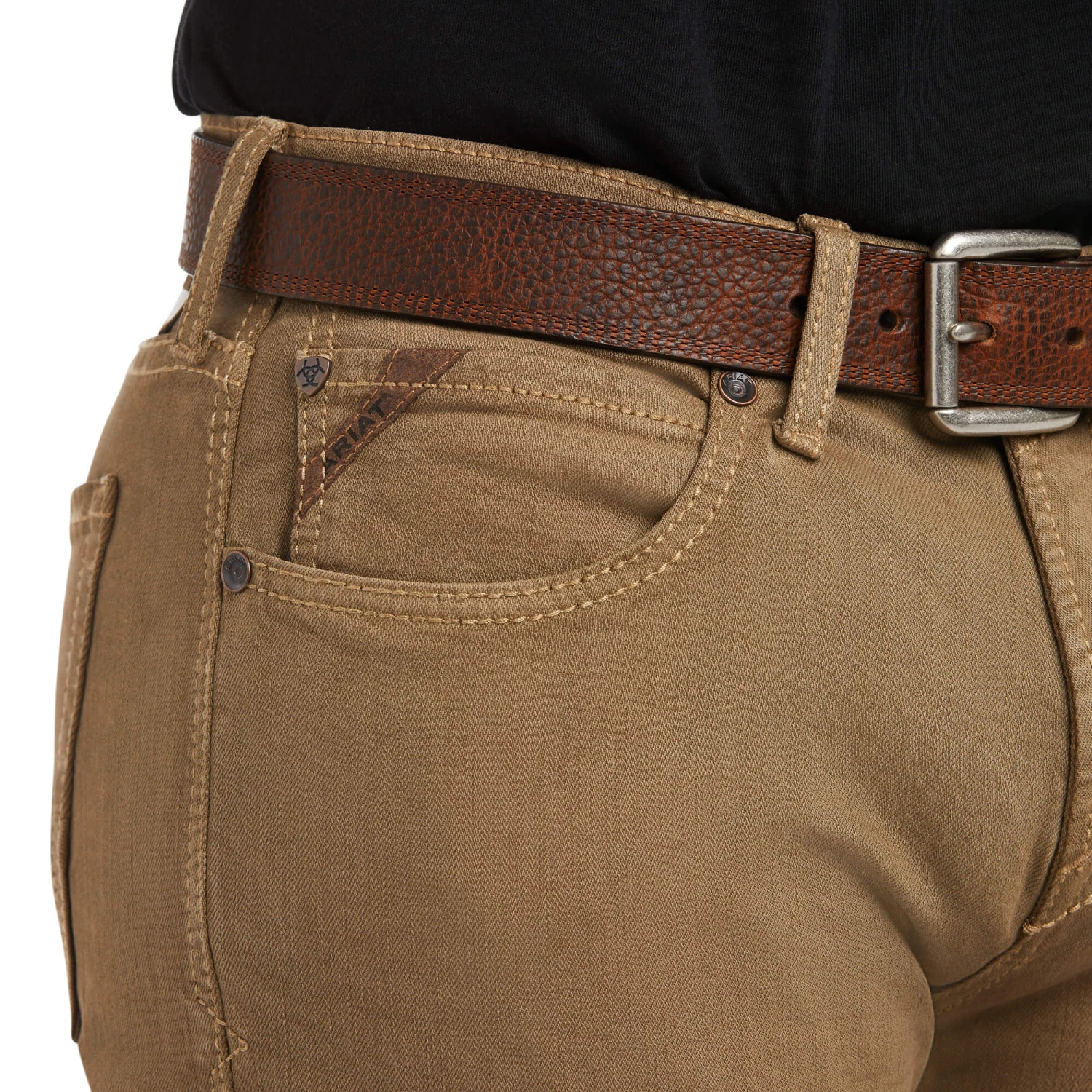 Ariat Men's M7 Rocker Stretch Grizzly Straight Whiskey Jeans 10036875 5 Ariat Men's M7 Rocker Stretch Grizzly Straight Whiskey Jeans 10036875 - Image 5