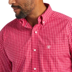 Ariat Men's Bright Rose Pro Series Snap Shirt 10040778 -Western Edge Men Sales Store 10040778 01