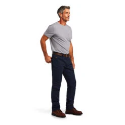 Ariat Men's Rebar M4 DuraStretch™ Made Tough Navy Pants 10041084 -Western Edge Men Sales Store 10041084 full