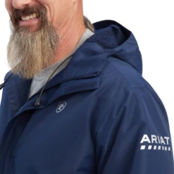 Ariat® Men's Rebar Stormshell Waterproof Navy Jacket 10041405 6 Ariat® Men's Rebar Stormshell Waterproof Navy Jacket 10041405 -Western Edge Men Sales Store 10041405b