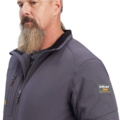 Ariat® Men's Rebar Dri-Tek DuraStretch Insulated Grey Jacket 10041501 -Western Edge Men Sales Store 10041501b