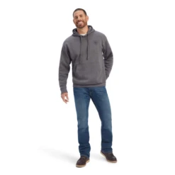 Ariat® Men's EST Block Charcoal Grey Pullover Hoodie 10041723 7 Ariat® Men's EST Block Charcoal Grey Pullover Hoodie 10041723 -Western Edge Men Sales Store 10041723d