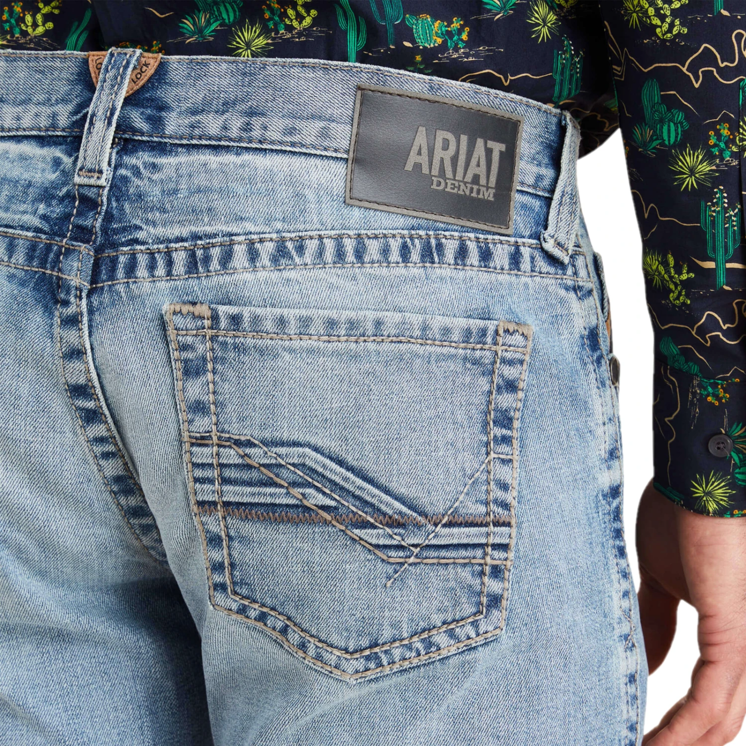 Ariat® Men's M7 Slim Fit Light Wash Straight Leg Jeans 10043187 3 Ariat® Men's M7 Slim Fit Light Wash Straight Leg Jeans 10043187 - Image 3