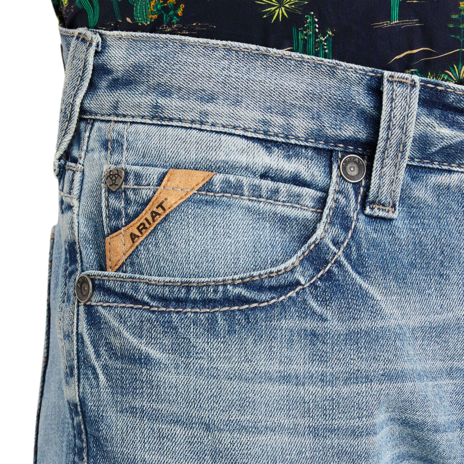 Ariat® Men's M7 Slim Fit Light Wash Straight Leg Jeans 10043187 4 Ariat® Men's M7 Slim Fit Light Wash Straight Leg Jeans 10043187 - Image 4