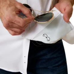 Ariat® Men's VentTEK™ Western Fitted White Button Down Shirt 10045037 8 Ariat® Men's VentTEK™ Western Fitted White Button Down Shirt 10045037 -Western Edge Men Sales Store 10045037c