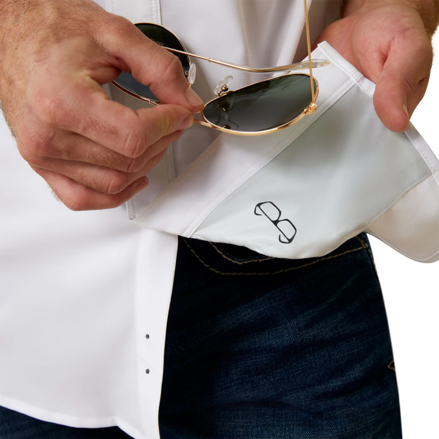 Ariat® Men's VentTEK™ Western Fitted White Button Down Shirt 10045037 3 Ariat® Men's VentTEK™ Western Fitted White Button Down Shirt 10045037 - Image 3