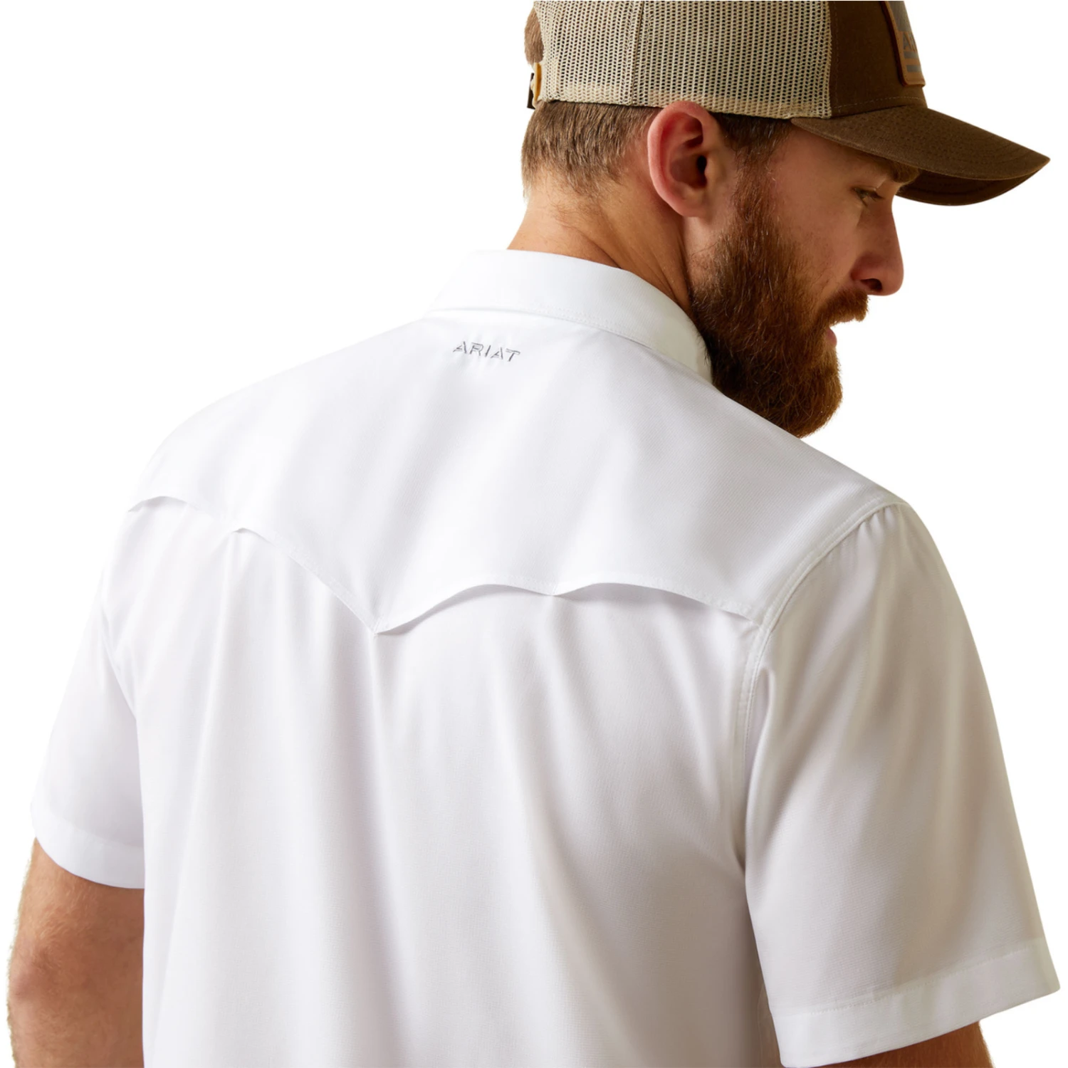 Ariat® Men's VentTEK™ Western Fitted White Button Down Shirt 10045037 5 Ariat® Men's VentTEK™ Western Fitted White Button Down Shirt 10045037 - Image 5