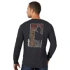 Wrangler® Men's Long Sleeve Caviar Heather Graphic Shirt 112319282
