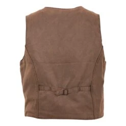 Outback Trading Company Men's Montana Brown Vest 2575-BRN 3 Outback Trading Company Men's Montana Brown Vest 2575-BRN -Western Edge Men Sales Store 2575 BRN BACK