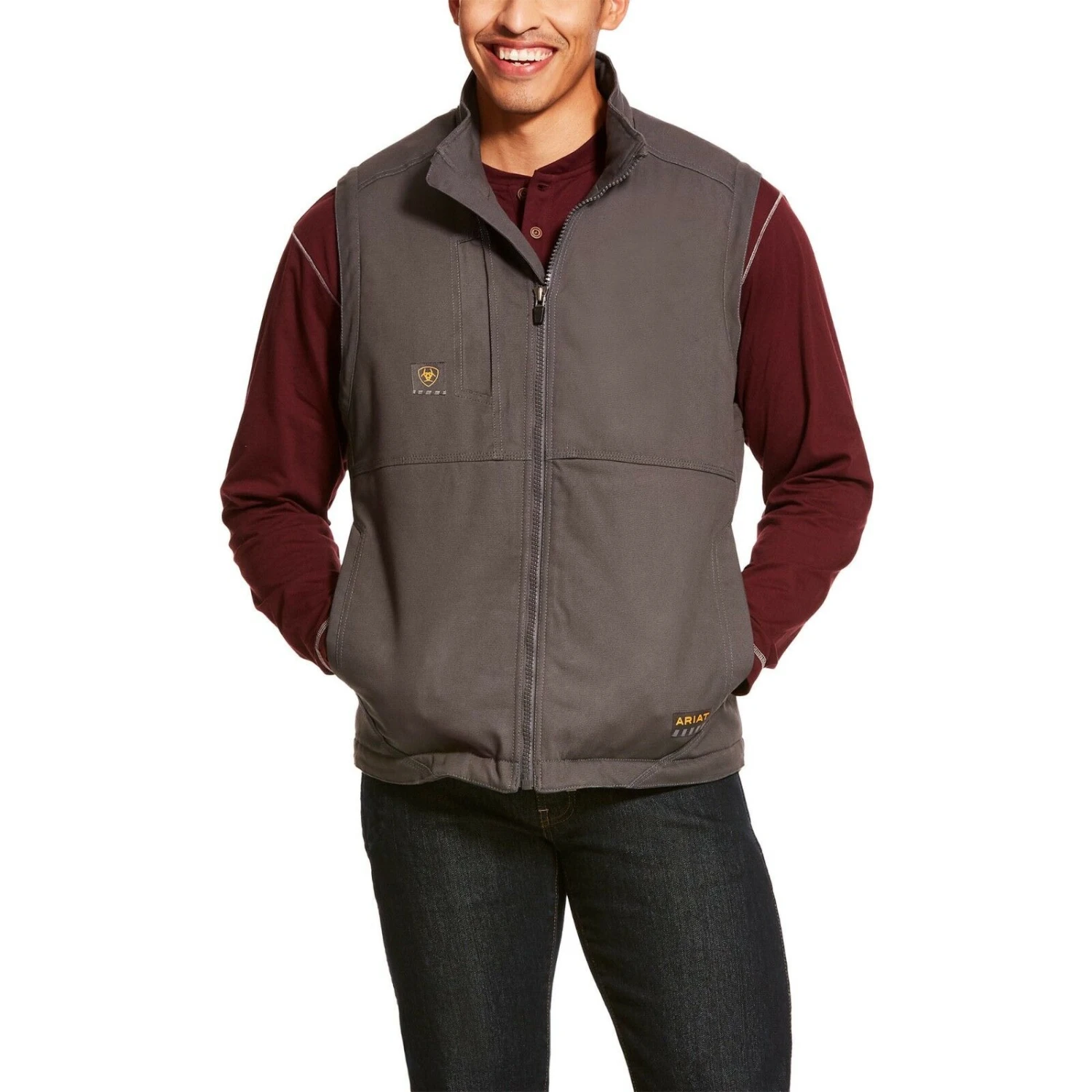 Ariat® Men's Rebar Duracanvas Stretch Work Vest 2 Ariat® Men's Rebar Duracanvas Stretch Work Vest - Image 2