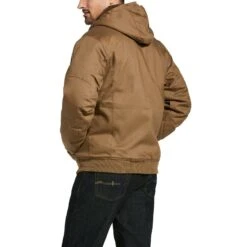 Ariat® Men's Rebar DuraCanvas Field Khaki Brown Hooded Jacket 10032964 -Western Edge Men Sales Store 57 3aa0f2ca 2907 420e 87e5 cd7b7c6122d2