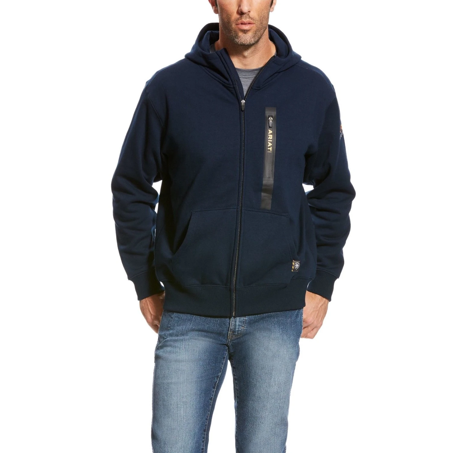 Ariat® Men's Rebar Workman Navy Blue Full Zip Hoodie 10023938 1 Ariat® Men's Rebar Workman Navy Blue Full Zip Hoodie 10023938
