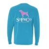 Southern Fried Cotton Polka Pointer Lagoon LS T-Shirts SFM30283