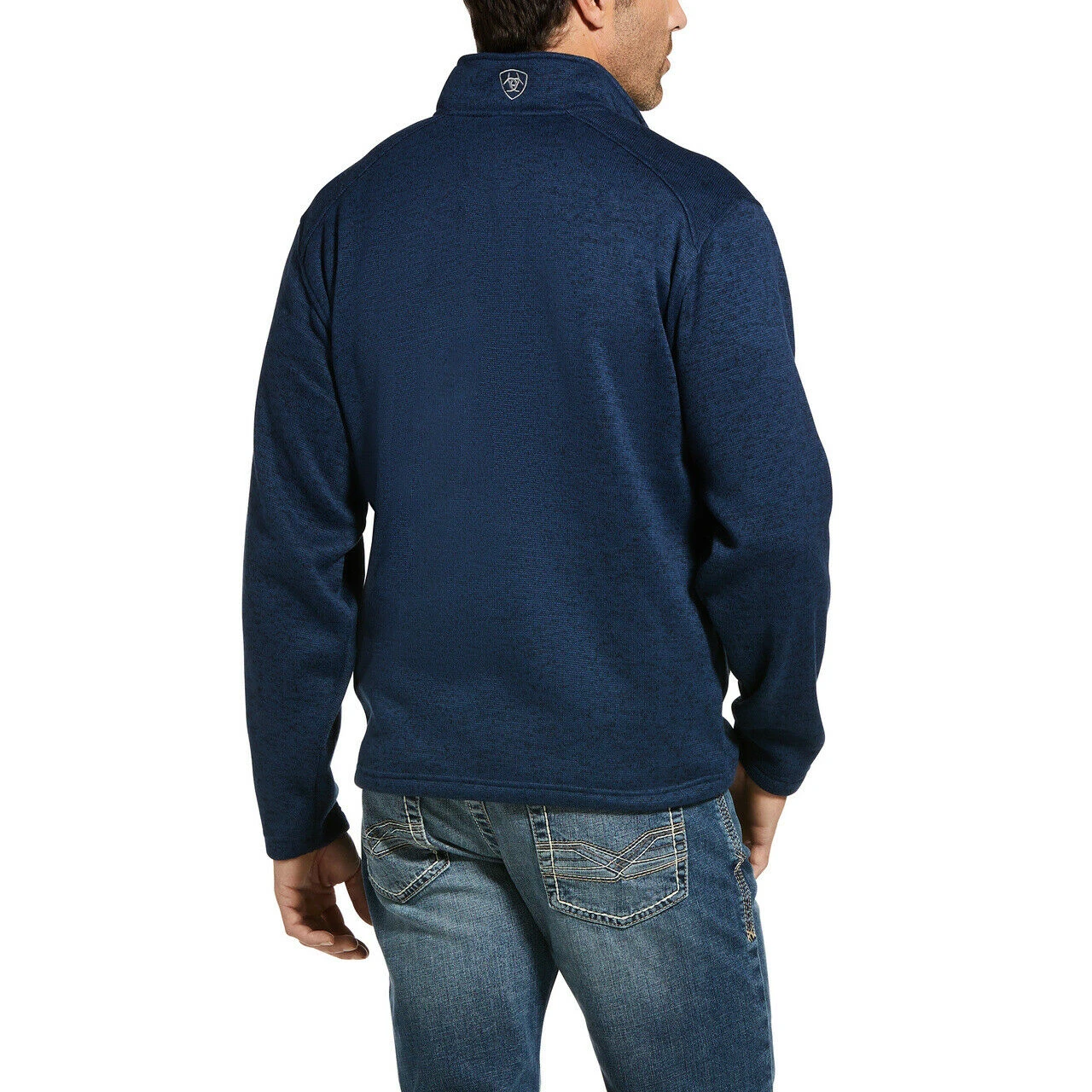 Ariat® Men's Indigo Heather Caldwell Full Zip Sweater Jacket 10032950 2 Ariat® Men's Indigo Heather Caldwell Full Zip Sweater Jacket 10032950 - Image 2