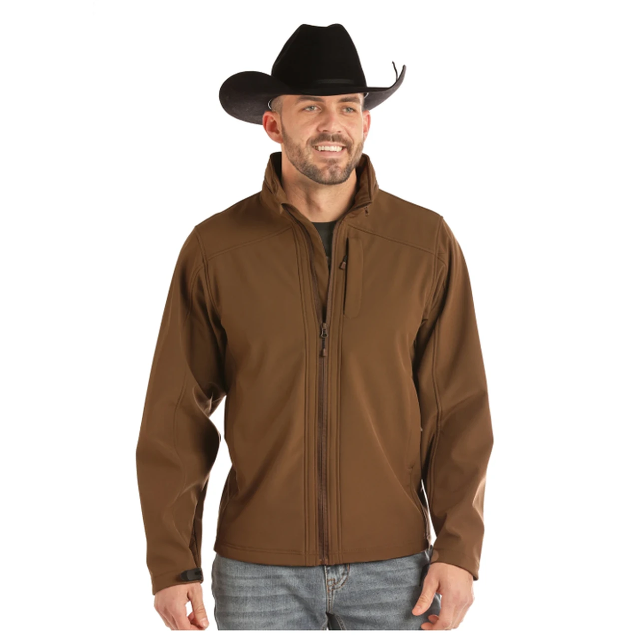 Powder River® Men's Performance Brown Softshell Jacket 92-9646-22 1 Powder River® Men's Performance Brown Softshell Jacket 92-9646-22