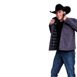 Kimes Ranch® Men's Marshall Trucker Canvas Pewter Jacket CMJ-PR -Western Edge Men Sales Store CMJ PR 2