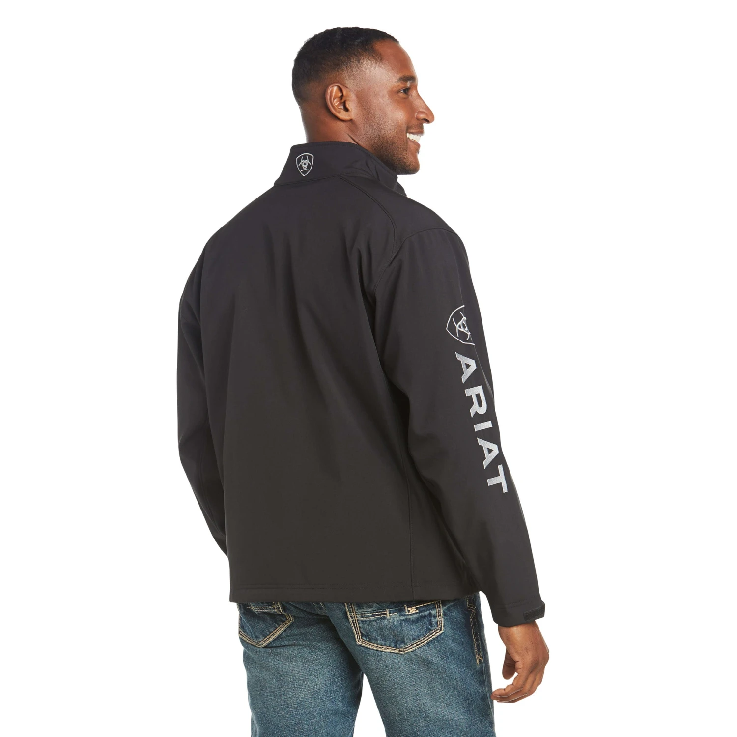 Ariat® Men's Logo 2.0 Black Softshell Jacket 10023322 2 Ariat® Men's Logo 2.0 Black Softshell Jacket 10023322 - Image 2