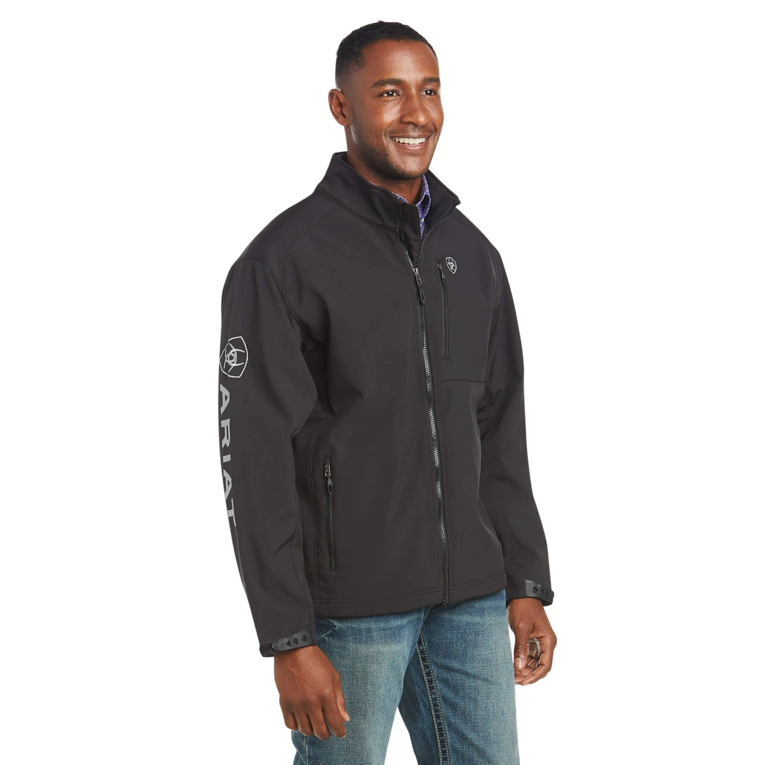 Ariat® Men's Logo 2.0 Black Softshell Jacket 10023322 1 Ariat® Men's Logo 2.0 Black Softshell Jacket 10023322