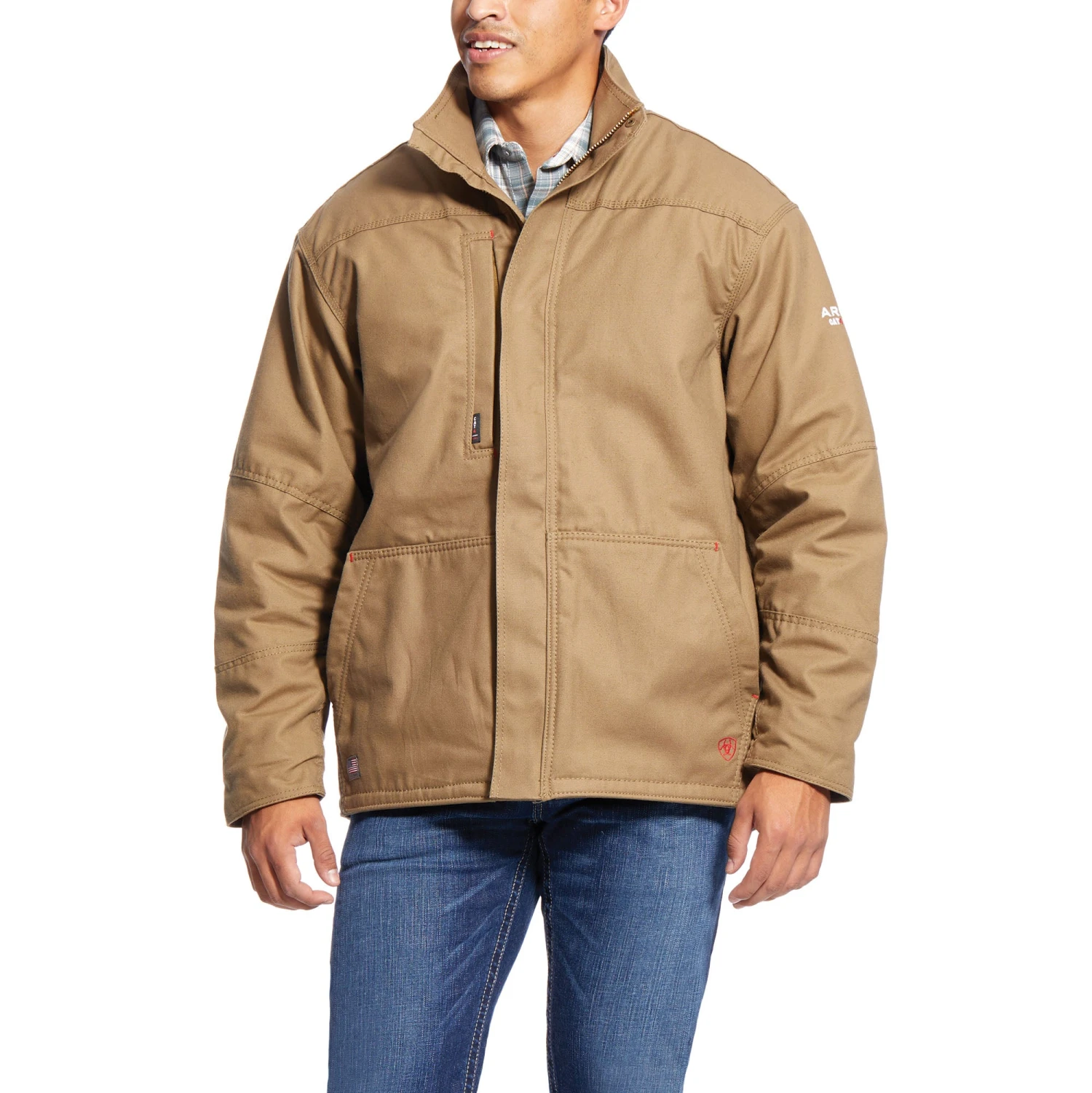 Ariat® Men's FR Workhorse Field Khaki Insulated Jacket 10024029 1 Ariat® Men's FR Workhorse Field Khaki Insulated Jacket 10024029