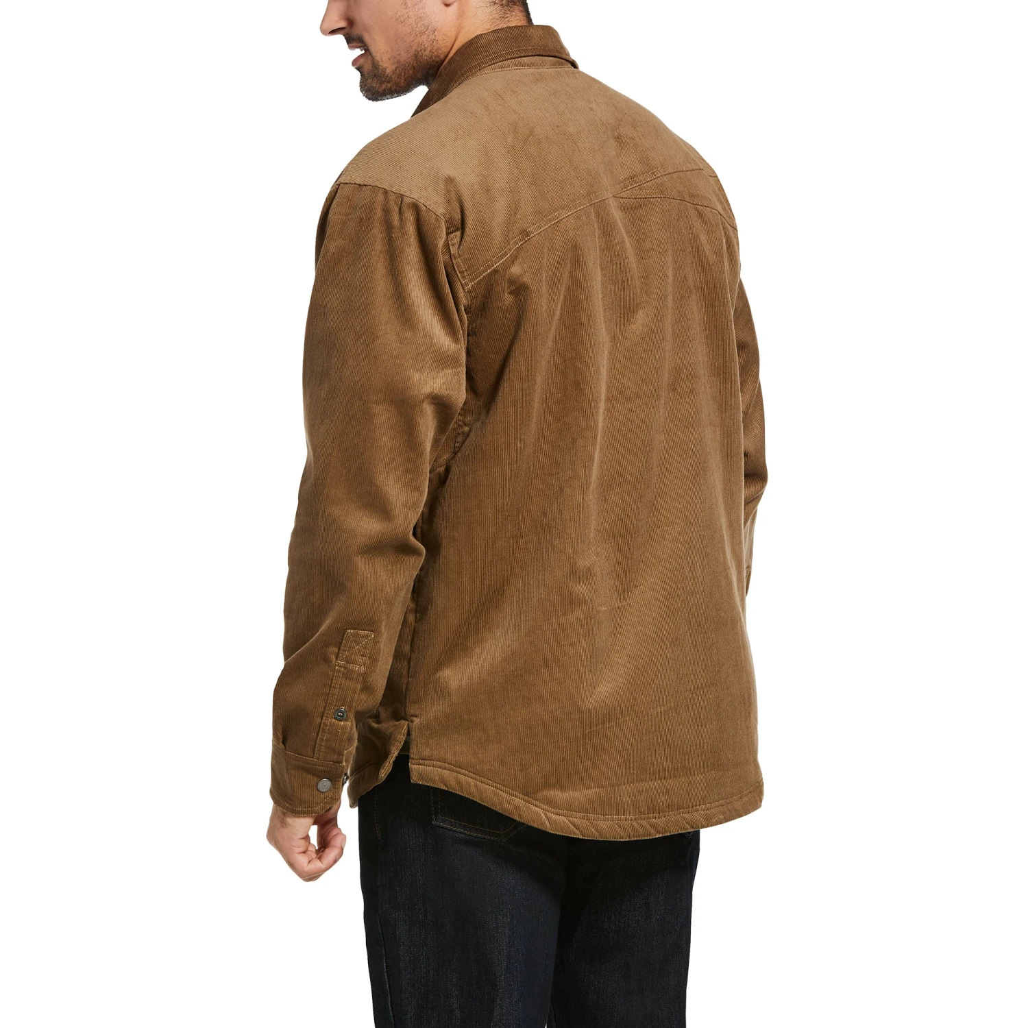 Ariat® Men's Rebar Sherpa-Lined Corduroy Khaki Shirt Jacket 10032977 2 Ariat® Men's Rebar Sherpa-Lined Corduroy Khaki Shirt Jacket 10032977 - Image 2