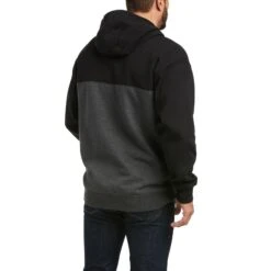 Ariat Men's Lifted Chenille Black Hoodie Sweatshirt 10037349 6 Ariat Men's Lifted Chenille Black Hoodie Sweatshirt 10037349 -Western Edge Men Sales Store F21 MNS WEST 10037349 back