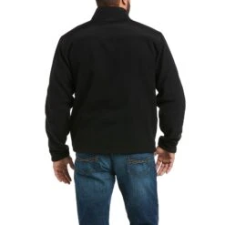 Ariat Men's Basis 2.0 Black Quarter Zip Sweatshirt 10037718 -Western Edge Men Sales Store F21 MNS WEST 10037718 back