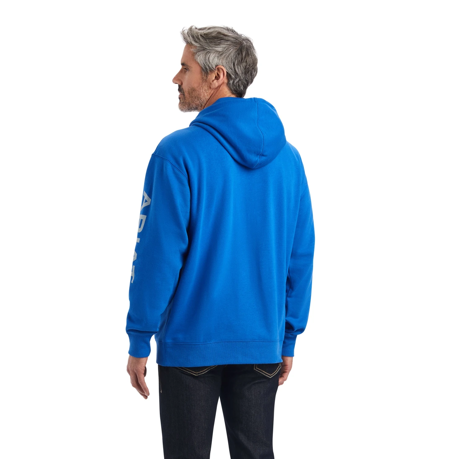 Ariat® Men's Logo Hood Cobalt Blue Pullover Hoodie 10040818 2 Ariat® Men's Logo Hood Cobalt Blue Pullover Hoodie 10040818 - Image 2