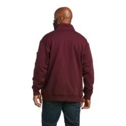 Ariat® Men's Rebar Overtime Malbec Fleece Sweater 10037653 4 Ariat® Men's Rebar Overtime Malbec Fleece Sweater 10037653 -Western Edge Men Sales Store F21 MNS WORK 10037653 back