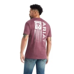 Ariat® Men's Burgundy Heather Minimalist Graphic T-Shirt 10042641