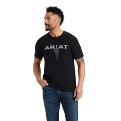 Ariat® Men's Streak Skull Black T-Shirt 10042650