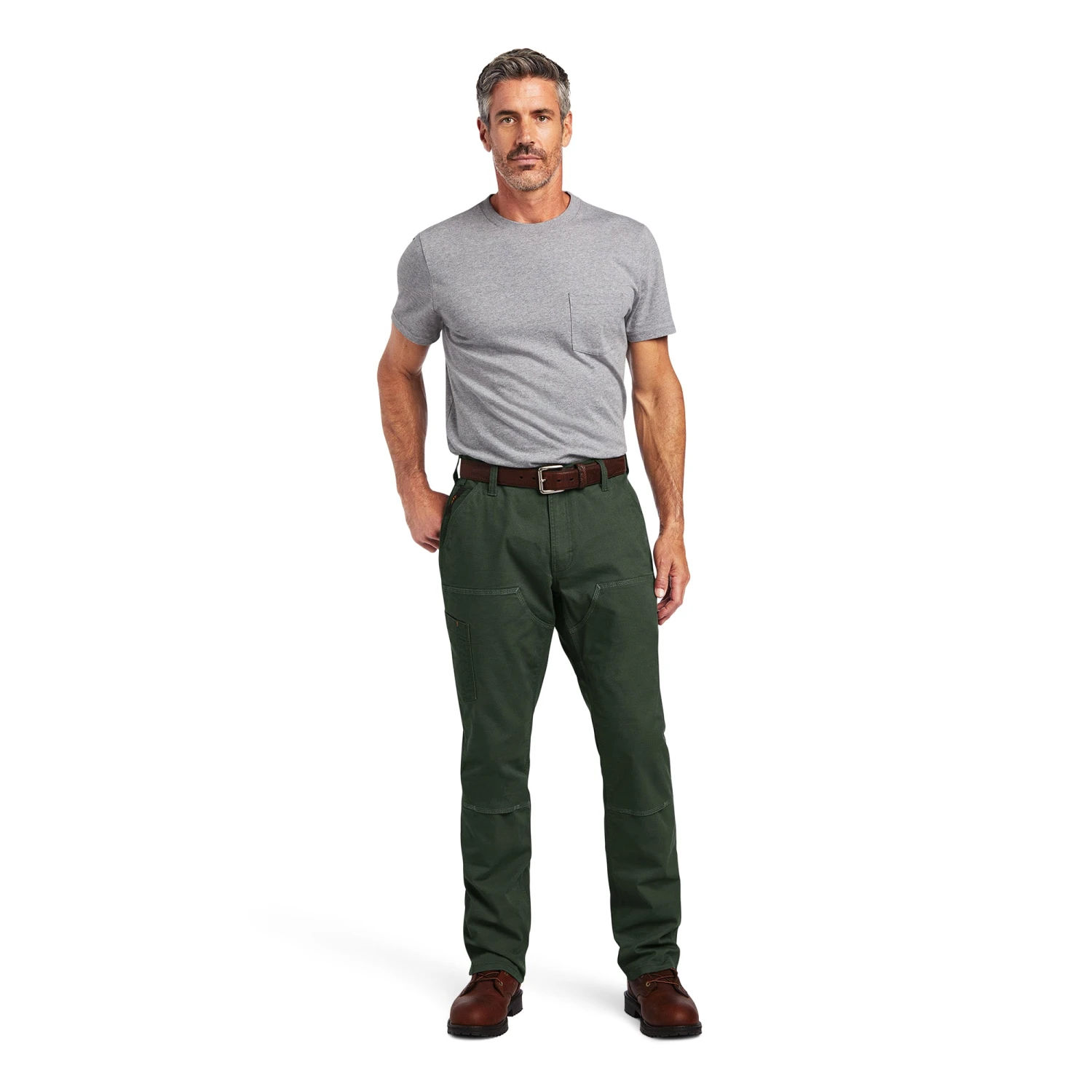 Ariat® Men's Rebar M4 DuraStretch™ Dark Sage Straight Leg Pants 10041082 6 Ariat® Men's Rebar M4 DuraStretch™ Dark Sage Straight Leg Pants 10041082 - Image 6