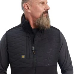 Ariat Men's Rebar Cloud 9 Insulated Black Vest 10041503 -Western Edge Men Sales Store F22 MNS WORK 10041503 detail01