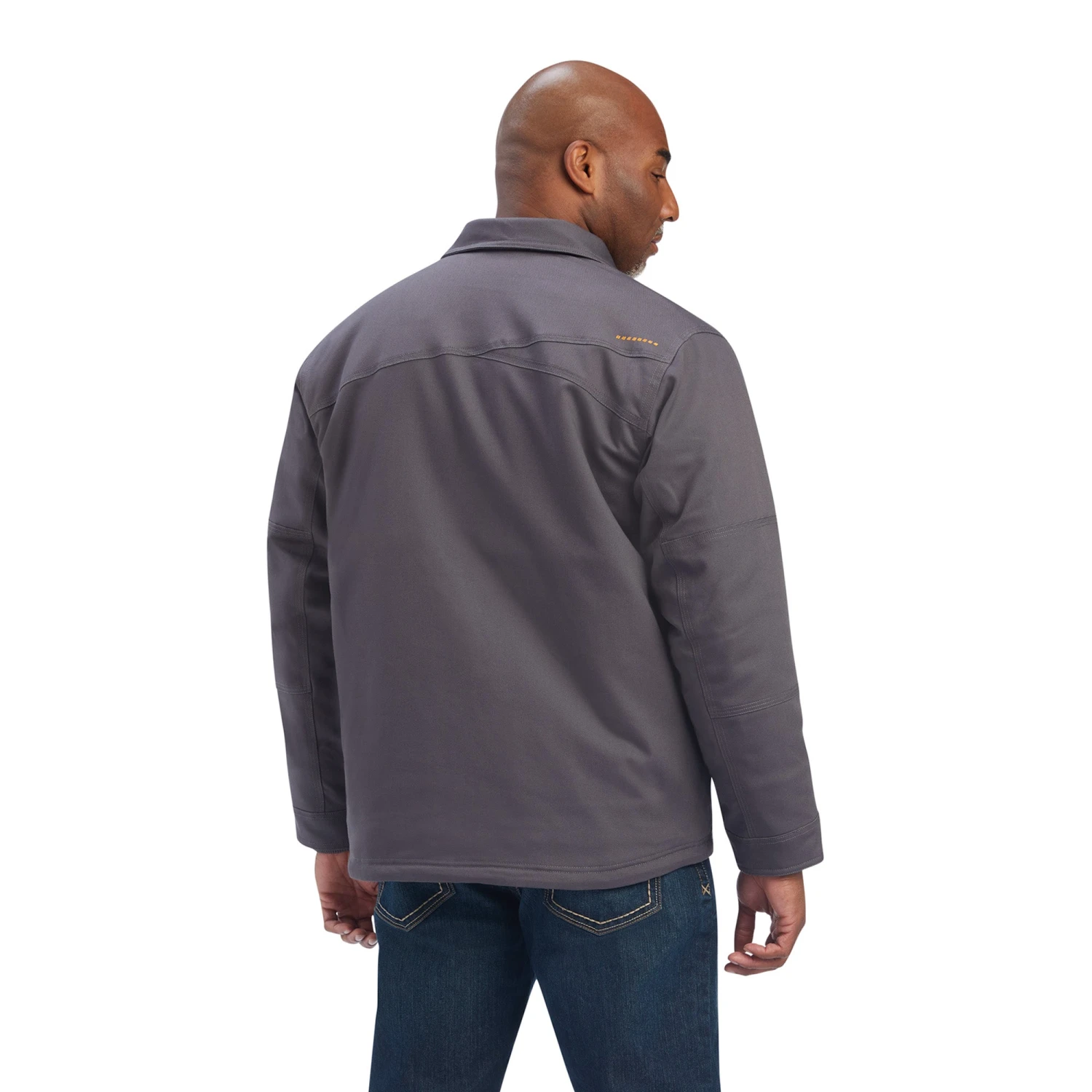Ariat Men's Rebar DuraCanvas Sherpa Lined Grey Jacket 10041505 2 Ariat Men's Rebar DuraCanvas Sherpa Lined Grey Jacket 10041505 - Image 2