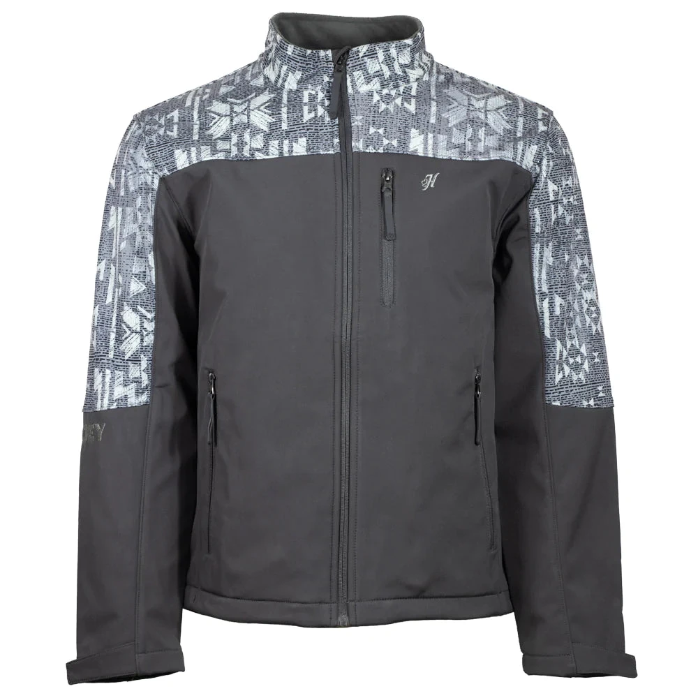 Hooey Men's Softshell Aztec Grey Jacket HJ092CHAZ 1 Hooey Men's Softshell Aztec Grey Jacket HJ092CHAZ