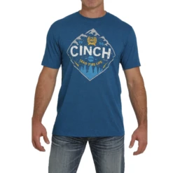 Cinch® Men's Teal Mountain Logo Graphic T-Shirt MTT1690510