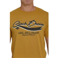 Cinch® Men's Lead Don't Follow Gold Graphic T-Shirt MTT1690512 5 Cinch® Men's Lead Don't Follow Gold Graphic T-Shirt MTT1690512 -Western Edge Men Sales Store MTT1690512 2