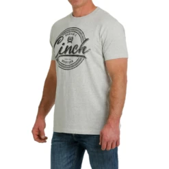 Cinch® Men's Heather Grey Logo T-Shirt MTT1690562 6 Cinch® Men's Heather Grey Logo T-Shirt MTT1690562 -Western Edge Men Sales Store MTT1690562 1