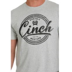 Cinch® Men's Heather Grey Logo T-Shirt MTT1690562 7 Cinch® Men's Heather Grey Logo T-Shirt MTT1690562 -Western Edge Men Sales Store MTT1690562 2