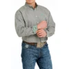 Cinch® Men's Micro Plaid Brown & Green Button Down Shirt MTW1105545
