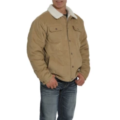 Cinch® Men's Khaki Concealed Carry Trucker Jacket MWJ1074005 -Western Edge Men Sales Store MWJ1074005 2