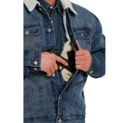 Cinch® Men's Denim Concealed Carry Trucker Jacket MWJ1074006 -Western Edge Men Sales Store MWJ1074006 3 1