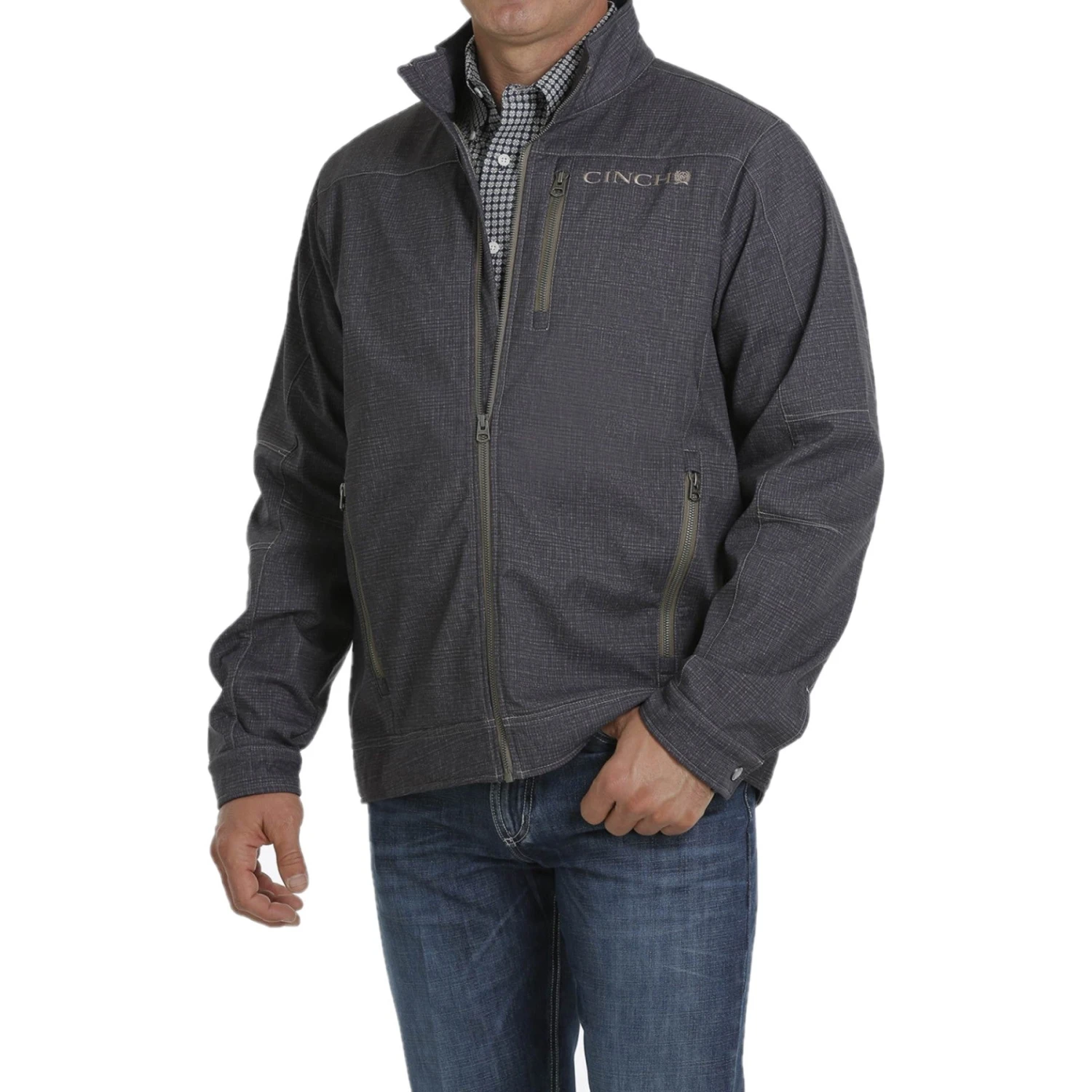 Cinch Men's Textured Bonded Navy Jacket MWJ1086008 1 Cinch Men's Textured Bonded Navy Jacket MWJ1086008