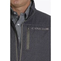 Cinch Men's Textured Bonded Navy Jacket MWJ1086008 7 Cinch Men's Textured Bonded Navy Jacket MWJ1086008 -Western Edge Men Sales Store MWJ1086008 4