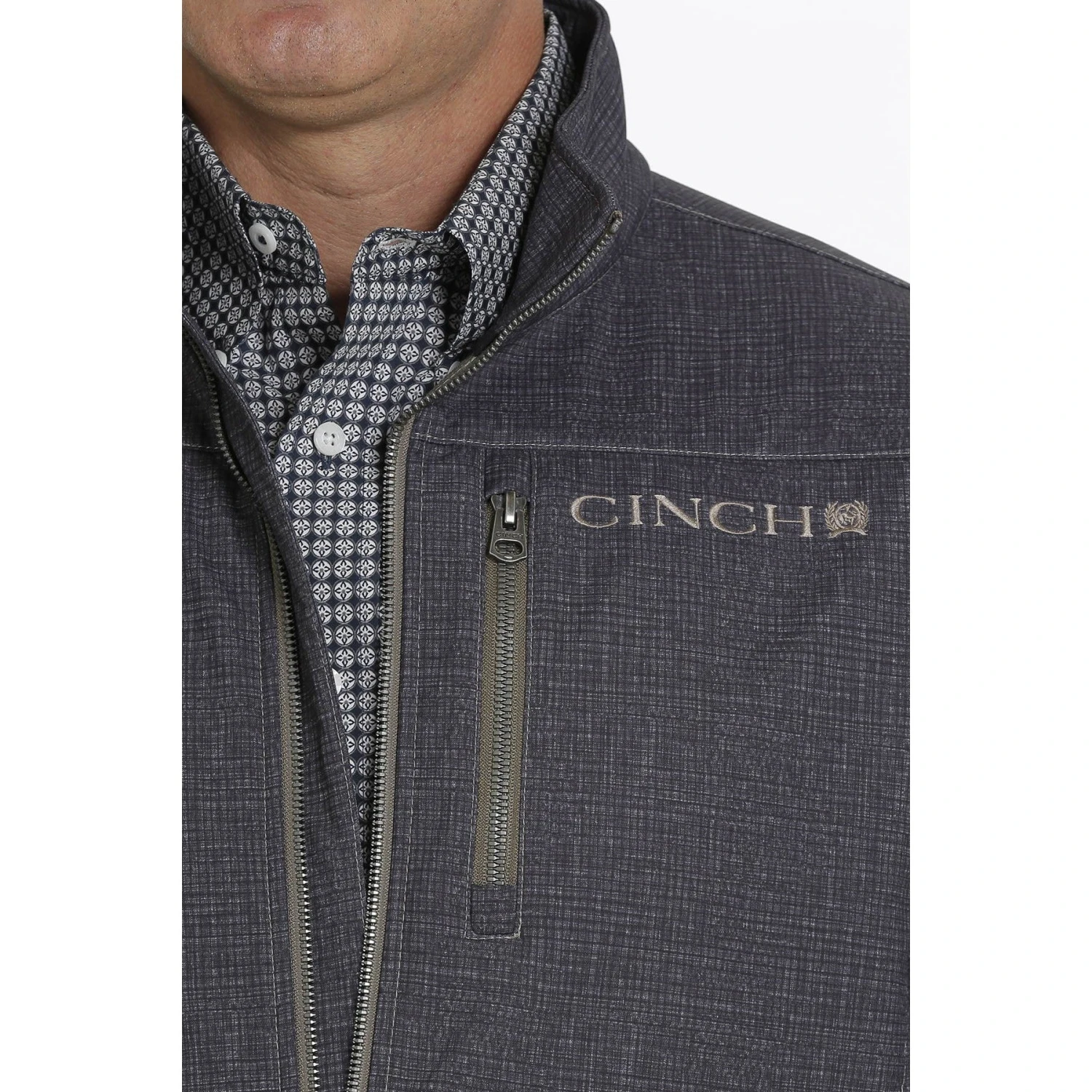 Cinch Men's Textured Bonded Navy Jacket MWJ1086008 4 Cinch Men's Textured Bonded Navy Jacket MWJ1086008 - Image 4