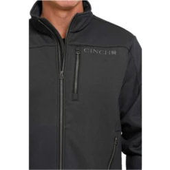 Cinch® Men's Black Textured Bonded Jacket MWJ1086010 7 Cinch® Men's Black Textured Bonded Jacket MWJ1086010 -Western Edge Men Sales Store MWJ1086010 3