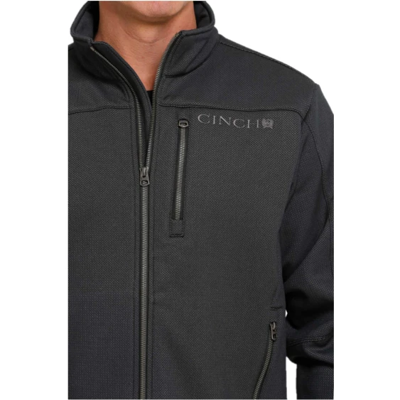 Cinch® Men's Black Textured Bonded Jacket MWJ1086010 4 Cinch® Men's Black Textured Bonded Jacket MWJ1086010 - Image 4