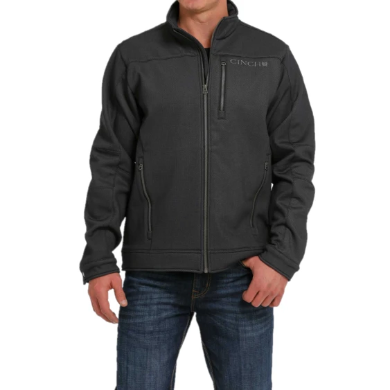 Cinch® Men's Black Textured Bonded Jacket MWJ1086010 1 Cinch® Men's Black Textured Bonded Jacket MWJ1086010