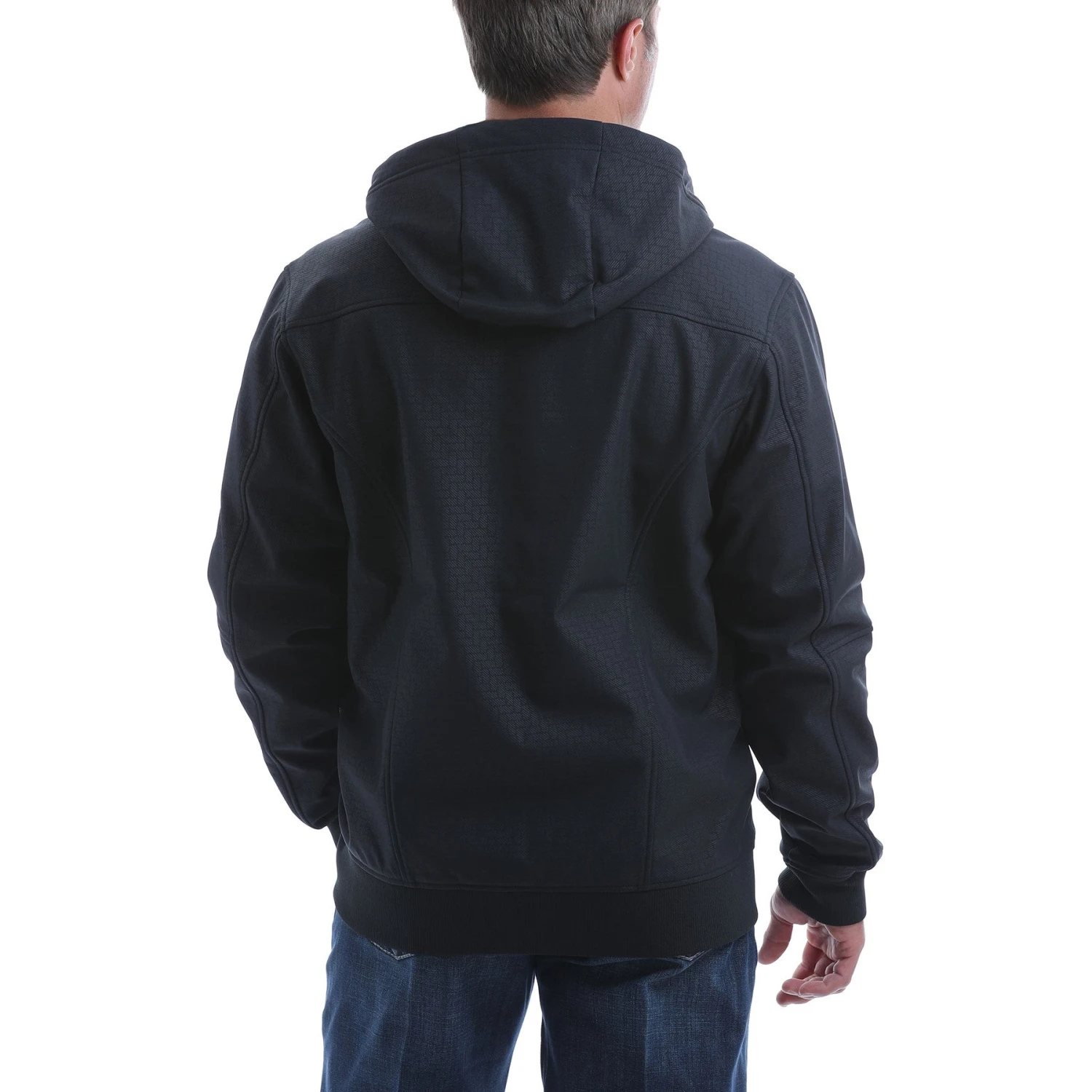 Cinch Men's Black Logo Softshell Hooded Bonded Jacket MWJ1524001 5 Cinch Men's Black Logo Softshell Hooded Bonded Jacket MWJ1524001 - Image 5