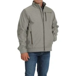Cinch Men's Concealed Carry Textured Stone Grey Jacket MWJ1539002 6 Cinch Men's Concealed Carry Textured Stone Grey Jacket MWJ1539002 -Western Edge Men Sales Store MWJ1539002 2