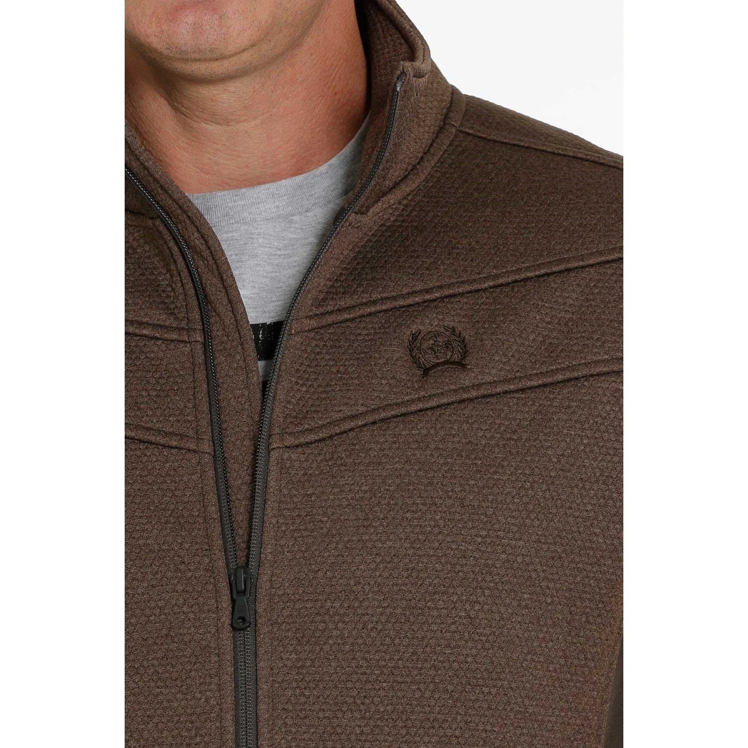 Cinch Men's Brown Sweater Jacket MWJ1562002 3 Cinch Men's Brown Sweater Jacket MWJ1562002 - Image 3